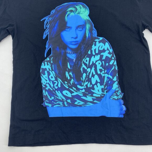 Billie Eilish Concert Press Photo T-shirt Black NO SIZE TAG - Picture 3 of 9
